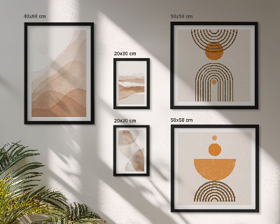 Conjunto de 5 quadros com moldura Estruturas de diferentes matizes de minimalismo