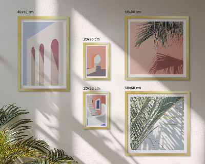 Conjunto de 5 quadros decorativos Ilustrações de arquitetura urbana