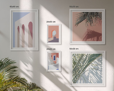 Conjunto de 5 quadros decorativos Ilustrações de arquitetura urbana