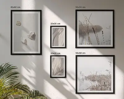 Galeria de parede com detalhes de estrutura em estilo boho