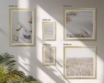 Parede galeria de quadros Texturas naturais boho