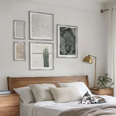 Galeria de quadros para parede com texturas de verão e toque tropical
