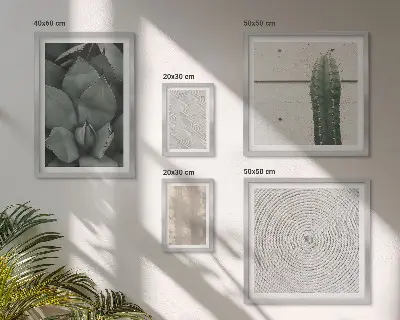 Galeria de quadros para parede com texturas de verão e toque tropical