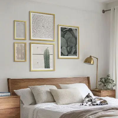 Galeria de quadros para parede com texturas de verão e toque tropical