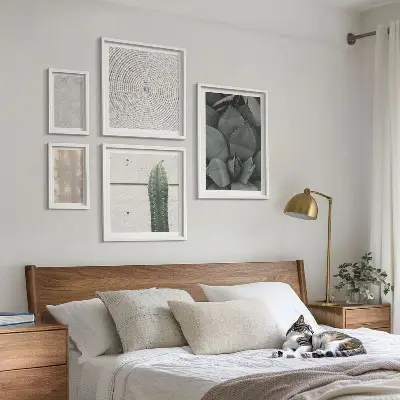 Galeria de quadros para parede com texturas de verão e toque tropical