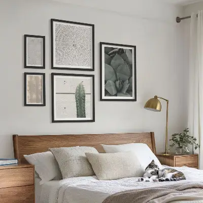 Galeria de quadros para parede com texturas de verão e toque tropical