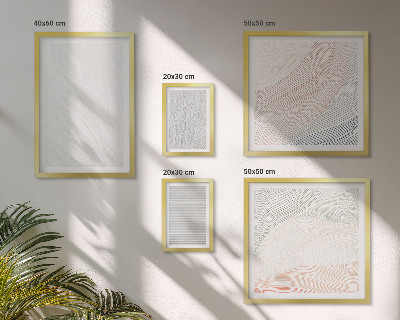 Conjunto de 5 quadros decorativos Estruturas brilhantes seguem padrões