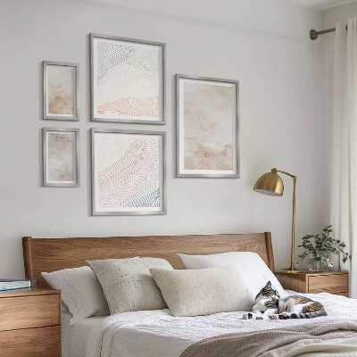 Galeria de parede Folhas e manchas em aquarela