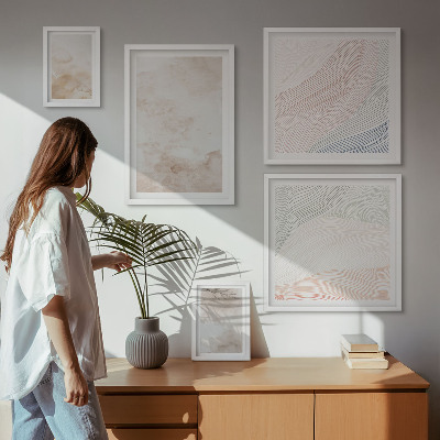 Galeria de parede Folhas e manchas em aquarela