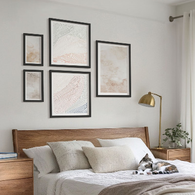 Galeria de parede Folhas e manchas em aquarela