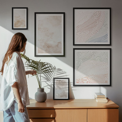 Galeria de parede Folhas e manchas em aquarela