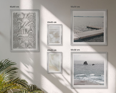 Conjunto de 5 quadros com moldura Design abstrato com texturas modernas