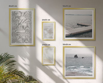 Conjunto de 5 quadros com moldura Design abstrato com texturas modernas