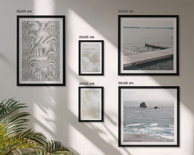Conjunto de 5 quadros com moldura Design abstrato com texturas modernas