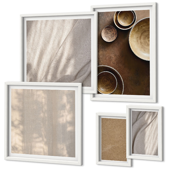 Parede galeria de quadros Estruturas de textura minimalistas