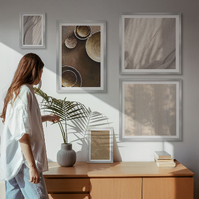 Parede galeria de quadros Estruturas de textura minimalistas