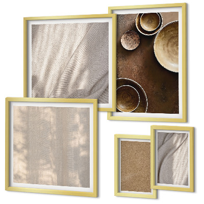 Parede galeria de quadros Estruturas de textura minimalistas