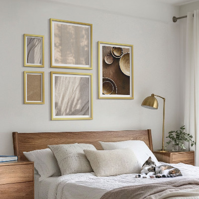 Parede galeria de quadros Estruturas de textura minimalistas