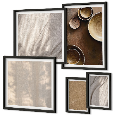 Parede galeria de quadros Estruturas de textura minimalistas
