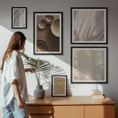 Parede galeria de quadros Estruturas de textura minimalistas