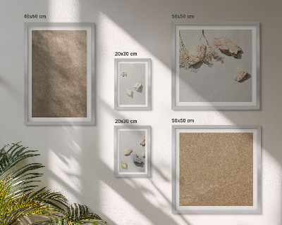 Conjunto de 5 quadros decorativos estruturas naturais da praia de pedras