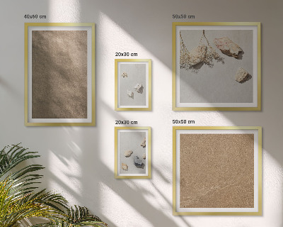 Conjunto de 5 quadros decorativos estruturas naturais da praia de pedras