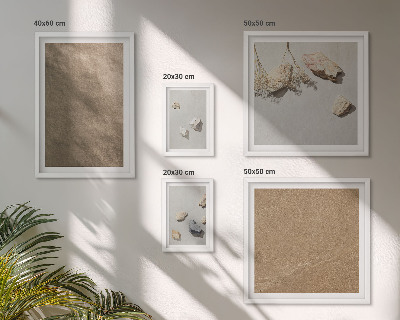 Conjunto de 5 quadros decorativos estruturas naturais da praia de pedras
