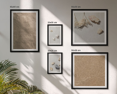 Conjunto de 5 quadros decorativos estruturas naturais da praia de pedras