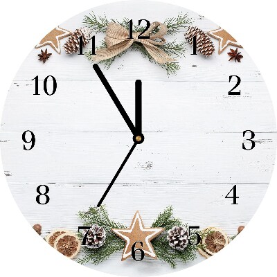 Relógio de parede Biscoito de gengibre para as férias de Natal