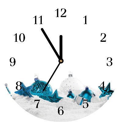 Relógio de parede Enfeites Decorações de Natal Neve