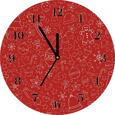 Relógio de parede Enfeites de Natal Decoração de Inverno