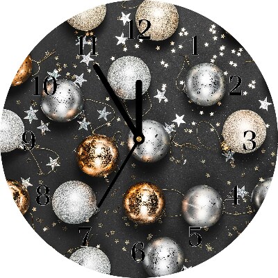 Relógio de parede Decorações de bolas de Natal