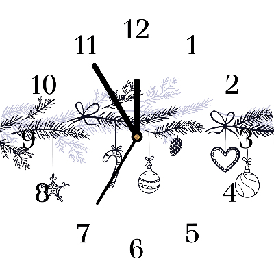 Relógio de parede Decorações de Natal Decorações de Inverno