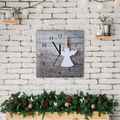 Relógio de parede Quadrado-Anjo de Natal Inverno