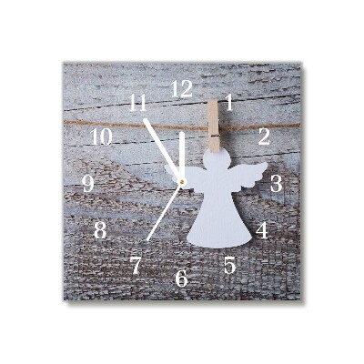 Relógio de parede Quadrado-Anjo de Natal Inverno