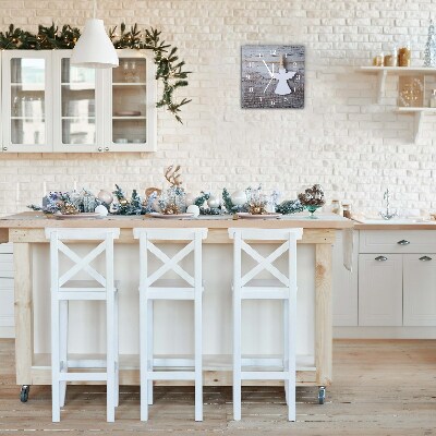 Relógio de parede Quadrado-Anjo de Natal Inverno