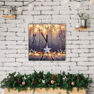 Relógio de parede Quadrado-Decorações de Luzes de Natal
