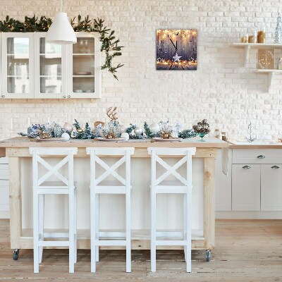 Relógio de parede Quadrado-Decorações de Luzes de Natal