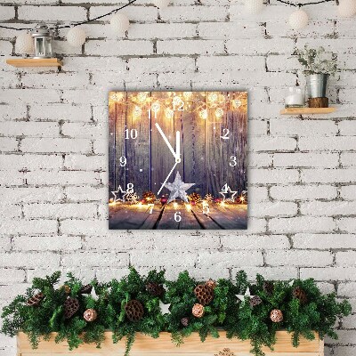 Relógio de parede Quadrado-Decorações de Luzes de Natal