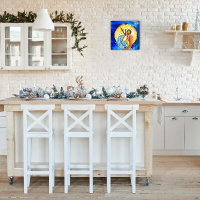 Relógio de parede Quadrado-Natal Abstração Família Inverno