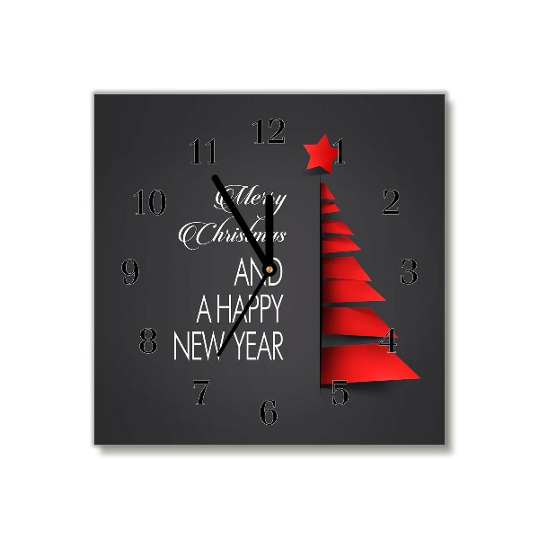 Relógio de parede Quadrado-Decoração abstrata para árvore de Natal