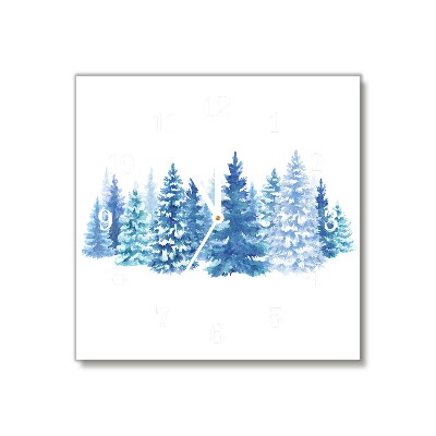 Relógio de parede Quadrado-Árvores de Natal Neve Feriados Inverno