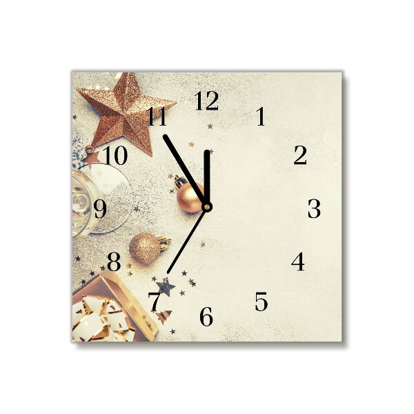 Relógio de parede Quadrado-Enfeites de Natal