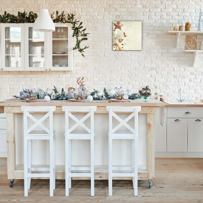 Relógio de parede Quadrado-Enfeites de Natal