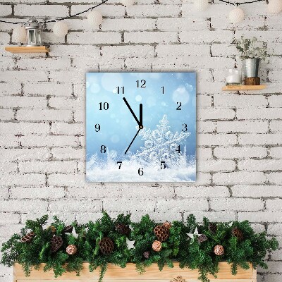Relógio de parede Quadrado-Flocos de neve Neve de inverno