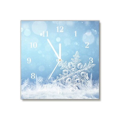 Relógio de parede Quadrado-Flocos de neve Neve de inverno