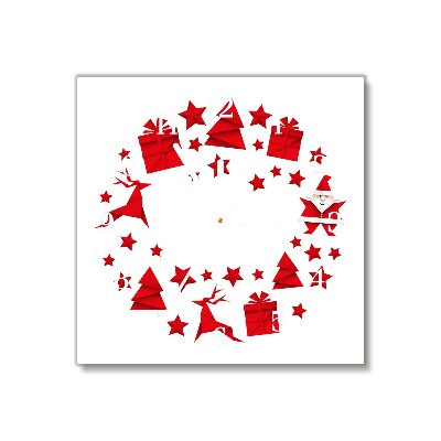 Relógio de parede Quadrado-Decorações de Natal Feriados