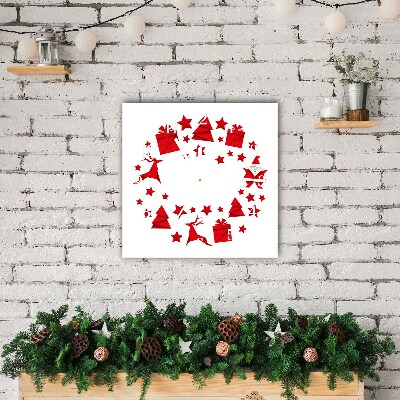 Relógio de parede Quadrado-Decorações de Natal Feriados