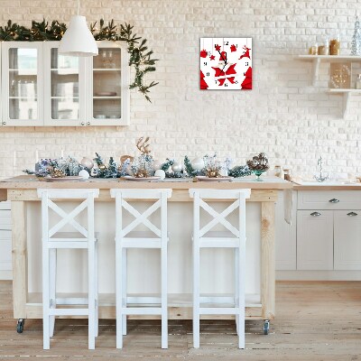 Relógio de parede Quadrado-Presentes de Natal do Papai Noel