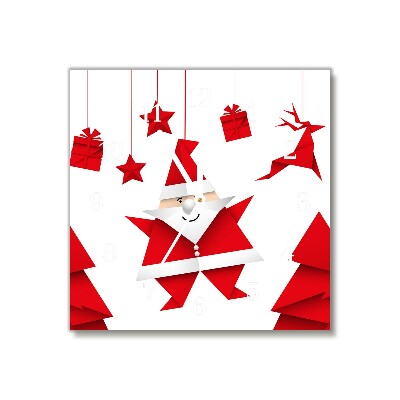 Relógio de parede Quadrado-Presentes de Natal do Papai Noel